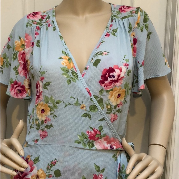 #52 FLORAL PRINT WRAP DRESS - Picture 4 of 9